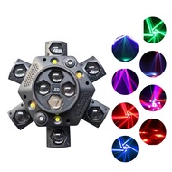 ZC DXM521 6 Headed Laser DJ Light Infinity Spider Six Arm Cyclone SCBL-6 RGBW LED Bee Eyes Beam with