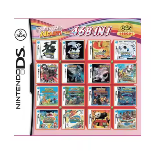 Pokemon DS NDS 3DS Game Card Simplex 486/489/500/520/5208/510/482/468 In1 Video Games Cartridge For