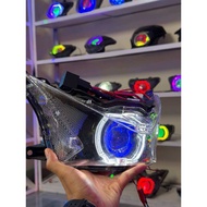 HEADLIGHT HONDA BEAT GEN 2 BILED AES TURBO V2 EXPERIENCE 2.5 IN RGB + RELAY