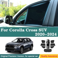 Car curtain sunshade For Toyota Corolla Cross SUV 2020-2024 Car Window SunShade Shield Front Windshield Rear Side Curtain Sun Shade Visor