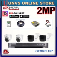 HIKVISION HIK 2MP Full Set 4 CHANNEL HD 1080P CCTV 4CH(UP 5MP) + Camera + Hard Disk + Power Supply +