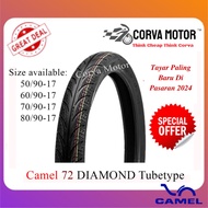 ❊Corva Motor Camel Tyre Cm72 Tubetype Camel Racing Diamond 5090-17 6090-17 7090-17 8090-17 Maxxis Diamond Tayar Camel✹