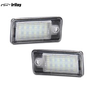iriisy 2Pcs DC 12V Car Number License Plate Light Lamp No Error Canbus White For Audi A3 S3 A4 S4 A6