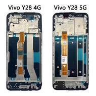 YY คุณภาพสูงสำหรับ Vivo Y28 5G จอแสดงผล LCD แผงหน้าจอสัมผัสเครื่องอ่านพิกัดสำหรับ Vivo Y28 4G อะไหล่