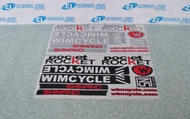 Decal Sticker Stiker Sepeda Wim Cycle Pocket Rocket MTB Lipat Hybrid Roadbike Balap Jadul BMX Mini Anak Jengki Minion Minitrek Awet Tidak Mudah Luntur Lem Rekat - Stiker Wimcycle