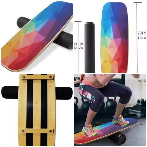 Balance Board Surf Trainer with Adjustable Stoppers - 2 Different DiOptions Balance Board for Surfin