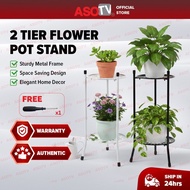 ASOTV® 2 Tier Flower Rack Flower Pot Plant Stand 0146 Rak Bunga Tempat Letak Pasu Rak Bunga Besi 花站摆