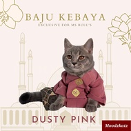 [Ready Stock Raya 2023] Baju Raya Baju Kebaya Kucing  + Kain Batik (Dusty Pink)