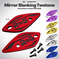 CBR250RR MOTORCYCLE MIRROR HOLE COVER 3.5MM THICKNESS ACRYLIC MATERIAL R&G STYLE MODEL MOSCOW PNP PR