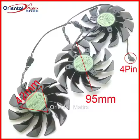 T129215BU 12V 0.50AMP 95mm GPU Fan For Gigabyte RTX 2060 GTX 1060 1070 1080 1080ti AORUS Super Graph