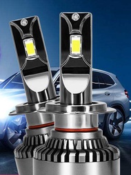 หลอดไฟ LED รถยนต์ H7 H1 H4 H11 H9 9005 9012 ทรงสี่เหลี่ยม ทรงกลม ไฟหน้ารถยนต์ ไฟส่องสว่าง 12V ไฟ LED