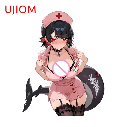 UJIOM Zenless Zone Zero Ellen Joe Hentai Nurse Wall Sticker Big Boobs Premium Waterproof Edgy Decal 