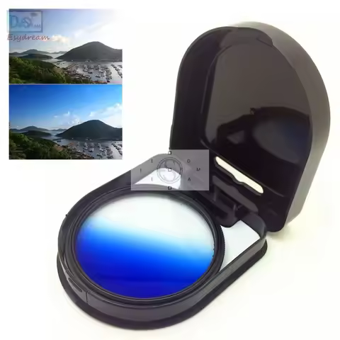 Gradient Blue Color Lens Filter for Canon Nikon Camera Lenses Gradual Graduated 37 40.5 46 49 52 55 