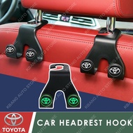 LEBANG Car Luminous Multifunctional Hooks Seat Rear Hooks Hook HangerSeat Car Hook for Toyota VIOS YARIS COROLLA CROSS HILUX CAMRY ALTIS AVANZA Hanger Accessories Bodykit New 2023