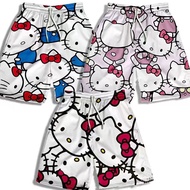 KT Hello Kitty shorts men's and women's loose beach shorts basketball shorts sports casual five quar