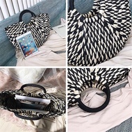 Beg rotan / rattan bag / rattan beach bag /rattan handbag