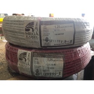 MEGA KABLE 1.25MM(3/0.73mm) Insulated PVC/PVC 100% Pure Copper Cable (SIRIM）(Double PVC)