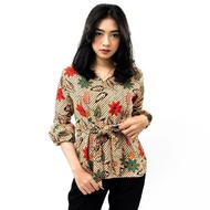 Dijual Blouse Batik Wanita - Atasan Batik - Blouse Batik - Lengan