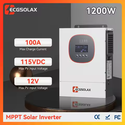 ECGSOLAX 1.2KW Hybrid Solar Inverter 12V Off-grid Solar Hybrid Inverter With 50A MPPT Charge Control