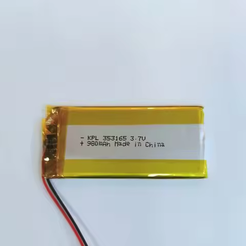 3.7V Lithium Polymer Battery 353165 950mA for Navigation System, Dashcam, PSP, Card-Slot Speaker