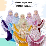 Mukena Anak Rayon Premium Motif Bunga ✓✓