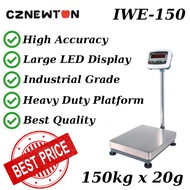[READY STOCK] 150KG CZNEWTON IWE-150 HEAVY DUTY DIGITAL PLATFORM SCALE [400MM X 500MM] INDUSTRIAL GR