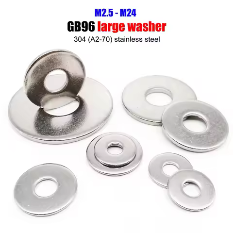 Large Size Oversize Big Wider Flat Washer Plain Gasket M2.5 M3 M3.5 M4 M5 M6 M8 M10 M12 M14 M16 M20 