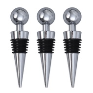 3 Pcs Stainless Steel Wine Bottle Stopper Reusable Wine Saver Wine Bottle Pour Spout Stopper Bar Wine Accessories