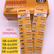 Battery SR-616SW,SR-621SW,SR-626SW,SR-1130SW, Maxell Silver Oxide Micro