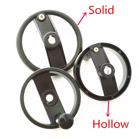 Hollow/Solid Handwheel Aluminum Alloy Thickened Reinforced Hand Crank Machine Handwheel 4Keyway 12*1