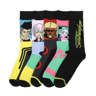 Cyberpunk Edgerunners Main Characters Adult 5-Pair Casual Crew Socks