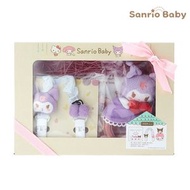 Sanrio - Kuromi新生嬰兒安撫BB啟蒙玩具禮盒/新生兒成長禮盒（方巾&搖鈴&防掉夾）三件套裝