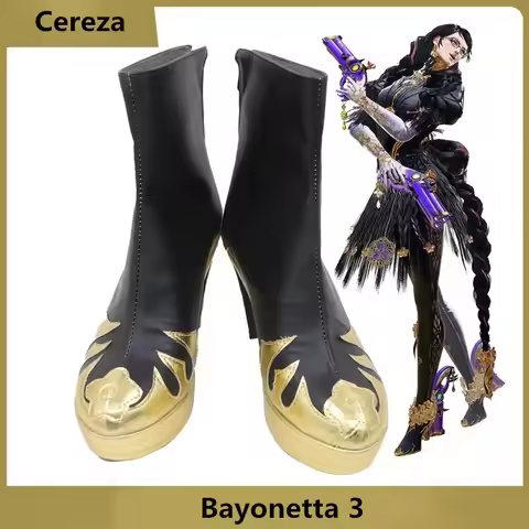 Bayonetta 3 Umbra Witch Cereza Cosplay Costume Shoes Handmade Faux Leather Boots