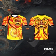 Free Custom Name & Number Lion Dance Clothing Lion Eyes Dragon Dance Clothing Lion Head T-Shirt Shor