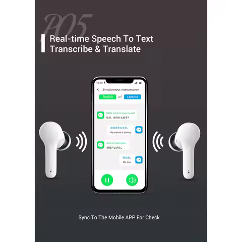 【HAPPYH】M6 Translation Headphones 127 Languages Instant Translate Smart Voice Translator Wireless Bl