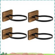 Ball Storage Holder 4Pcs Wooden Wall Mount Basketball Holder for Football Basketball Soccer Rugby Di