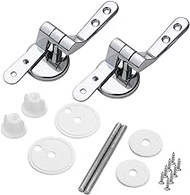 GSHLLO 1 Pair Zinc Alloy Toilet Seat Hinge Mountings Toilet Lid Hinges with Bolts Screws Nuts Toilet Replacement Parts for Flush Toilet Cover