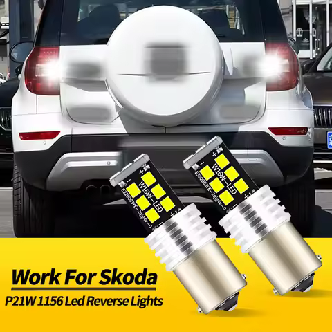 4PCS Canbus For Skoda Fabia Octavia Superb MK1 MK2 Rapid NH1 NH3 Yeti Roomster P21W BA15S 1156 LED B