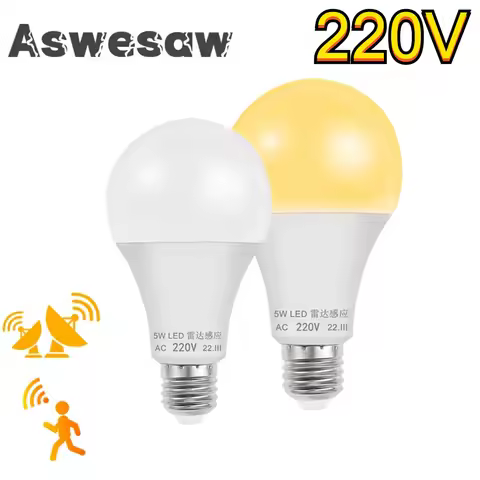 Smart Motion Sensor E27 LED Bulb Lamp 5W 7W 9W 12W 220V Microwave Radar Sensor Lampada Led Bulbs Lig