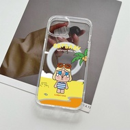 Crybaby SUNBATHING Lovely Magnetic phone Casing For iphone 11 13 14 15 16 Pro Max 17PROMAX