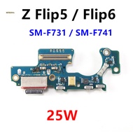 25W For Samsung Galaxy Z Flip6 Flip5 SM-F741 F731 F741B Quick Charge Dock Board Connector USB Charge