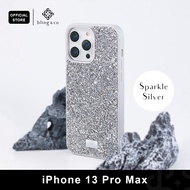 Bling & Co เคส สี Sparkle Silver สำหรับ iPhone 11 12 13 14 15 Plus Pro Max ลายกลิตเตอร์ กากเพชร วิบว