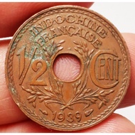Indochine coin 1/2 cent year 1939