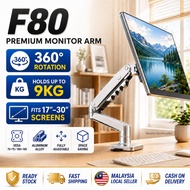 Monitor Arm Gas Spring Monitor Stand NBF80 Single Desk Mount 17-30 inch VESA Bracket for Home Office