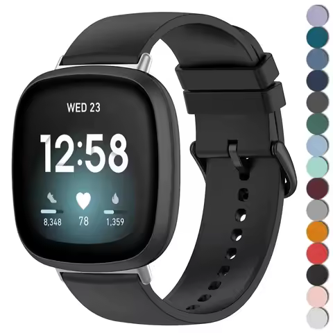 Silicone Strap For Fitbit Versa 4 3 2 1 Versa Lite Band SmartWatch Bracelet For Fitbit Sense/Sense 2