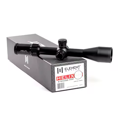 ELEMENT Optics Helix 6-24x50 FFP Riflescope Featuring Zerostop 30mm Tube and APR-2D MRAD Reticle for