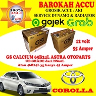 AKI GS ASTRA MOBIL TOYOTA COROLLA GS CALCIUM 65B24L , 55 AH