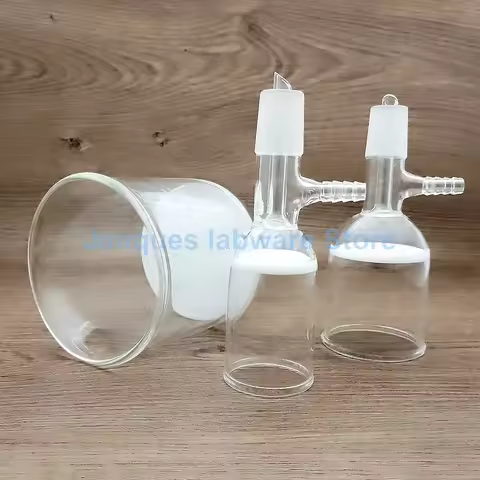 1pcs 30ml To 1000ml High Borosilicate Glass Filter Funnel with Branch Tubel, with G3 Sand Core.19#24