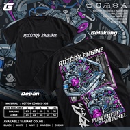 Rotary Engine Powerful Wankel Machine Mazda RX7 RX 7 Distro Racing Car Shirt JDM Rotary Power Automo