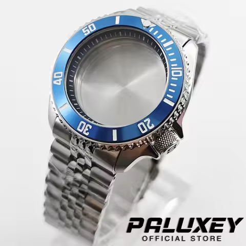 NH35 42MM Silver SKX 007‑Style Watch Case With Jubilee Bracelet S‑Crown For NH34 NH35 NH36 NH38 NH70